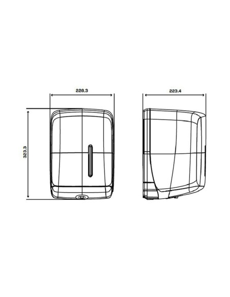 Dispensador papel mecha timeless abs reciclado negro jofel
