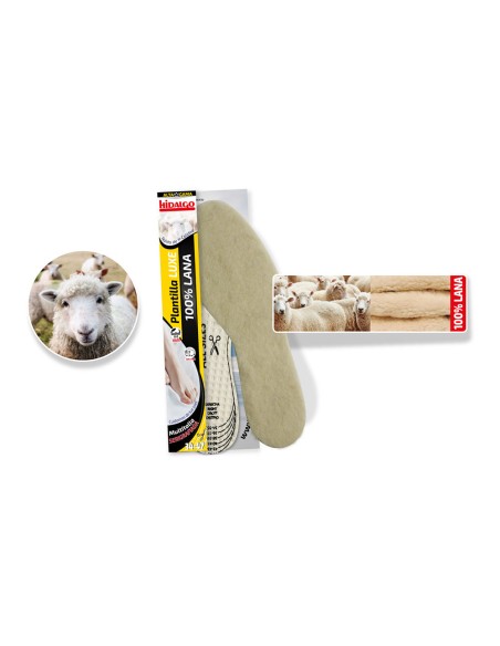 Plantilla para calzado borreguillo 100% lana recortable hidalgo