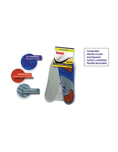 Plantilla para calzado plus silicona t: 42-46...
