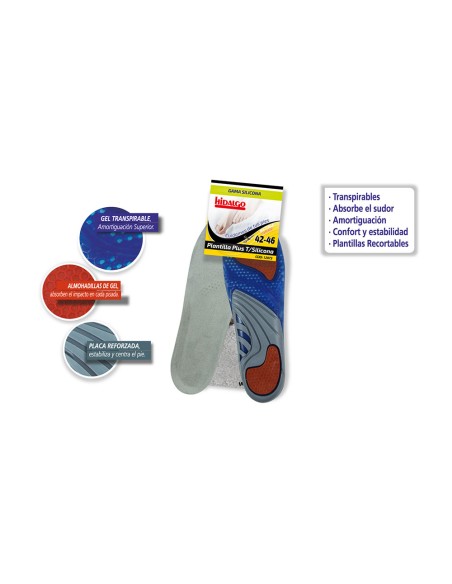 Plantilla para calzado plus silicona t: 42-46 hidalgo