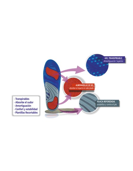 Plantilla para calzado plus silicona t: 42-46 hidalgo