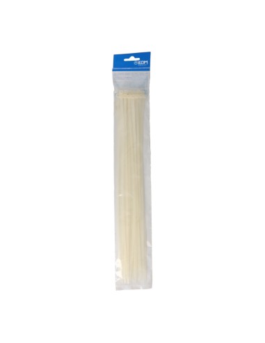 Bridas natural 4,8 x 380 mm nylon alta calidad (bolsa 25 unid.)