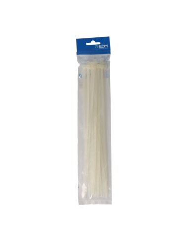 Bridas natural 4,8 x 300 mm nylon alta calidad (bolsa 25 unid.)