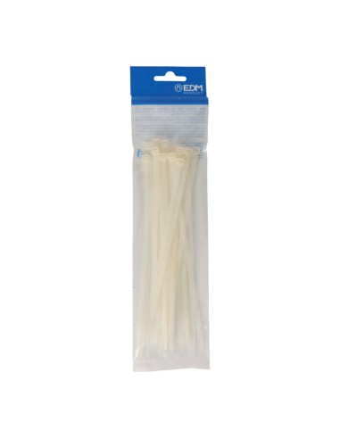 Bridas natural 4,6 x 200 mm nylon alta calidad (bolsa 25 unid.)