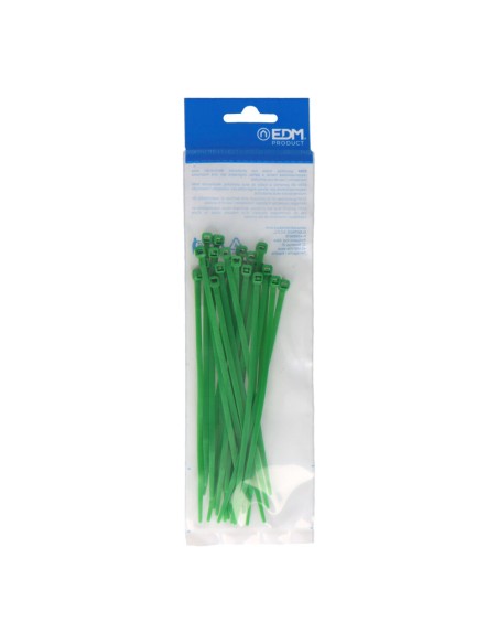 Bridas verdes 3,5 x 150 mm nylon alta calidad (bolsa 25 unid.)
