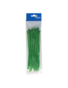 Bridas verdes 4,6 x 200 mm nylon alta calidad (bolsa 25 unid.)