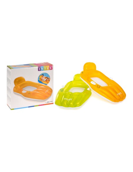 Colchoneta hinchable con reposacabeza, 163 x 104 cm colores surtidos