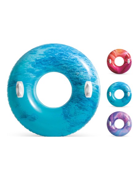 Flotador redondo con asas 114 cm, colores surtidos