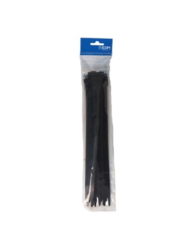 Bridas negras 7.6 x 300 mm nylon alta calidad (bolsa 25 unid.)