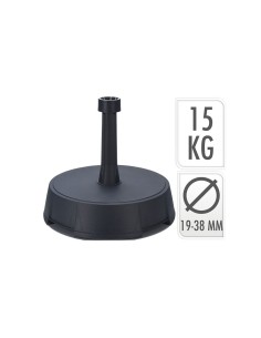 Base parasol de 15kg color antracita diámetro 19-38mm