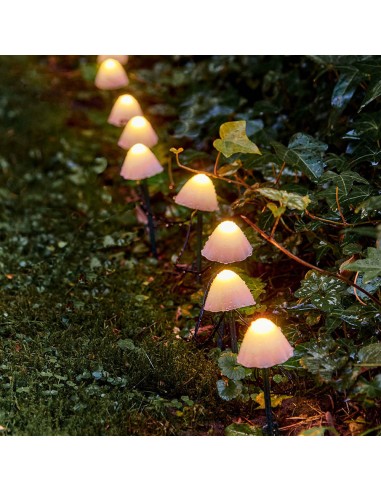 Estaca led con forma de seta con 8 funciones...