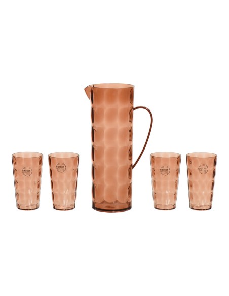 Set de botella y 4 vasos 100% plástico reciclado 827049