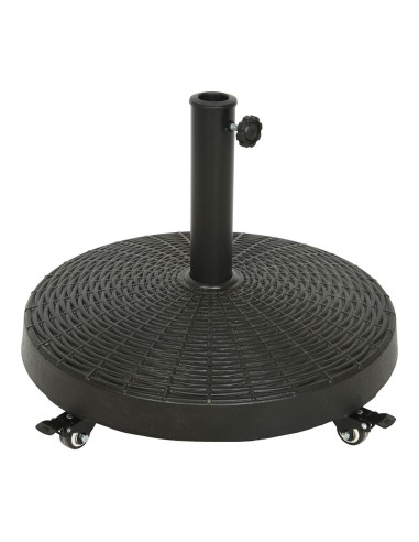 Base para parasol con ruedas color negro diámetro 52cm 841097