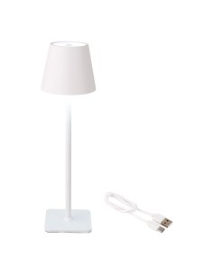 Lámpara led de mesa regarcable para exterior y interior color 27 cm blanco