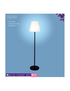 Lámpara de pie para exteior y interior recargable con mando a distancia color blanco y negro 150 cm 2