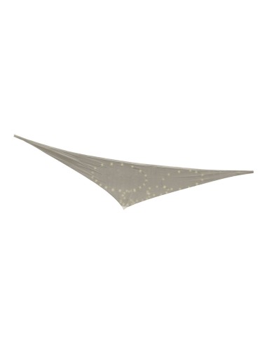Toldo de ocultación con led solar color gris para exterior 3 x 3 x 3 m