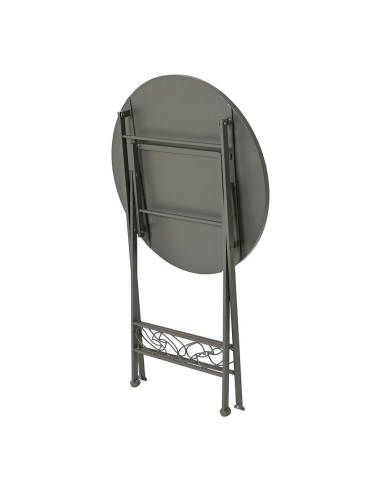 Mesa metalica/mosaico bistro color negro para...