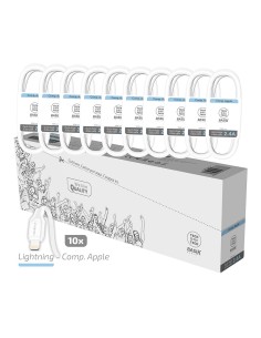 Pack ahorro 10 cables basik lightning/apple 2,4a tech one tech