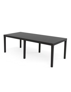 Mesa extensible color antracita para exterior 150 - 220 x 90 x 72 cm