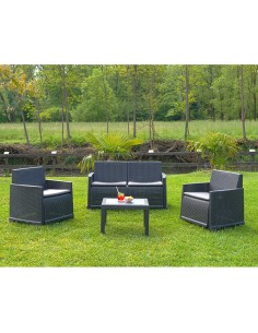 Conjunto jardin iseo 4 piezas antracita 2