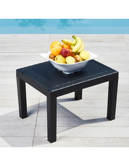 Mesa auxiliar jack color antracita para exterior 59 x 46 x 40 cm