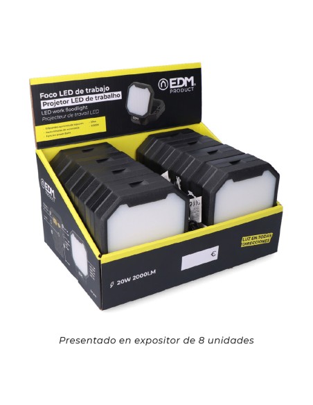 Foco led de trabajo 20w 2.000lm 3 en 1