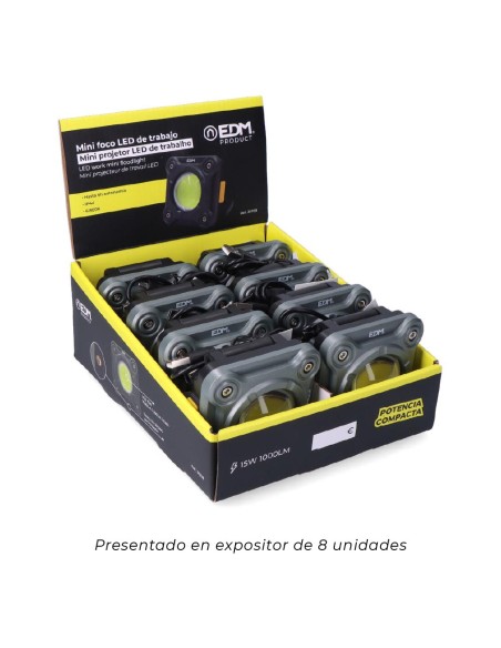 Foco led mini de trabajo 15w 1.000 lm cob
