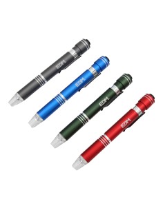 Linterna - destornillador con 6 puntas imantadas, colores surtidos