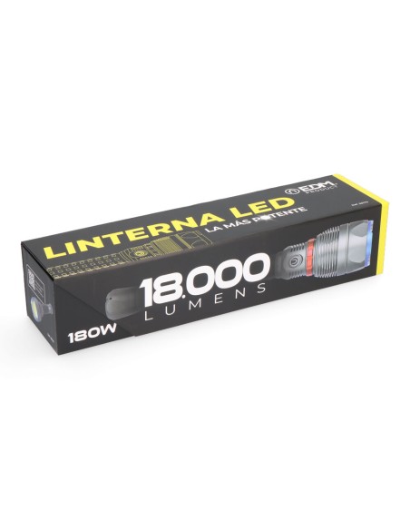 Linterna led de largo alcance 18000 lm