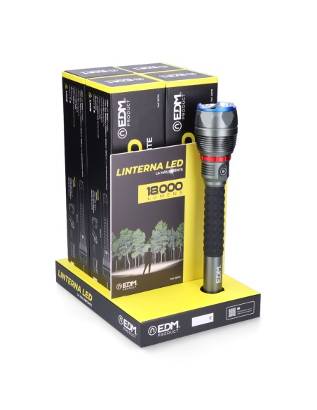 Linterna led de largo alcance 18000 lm