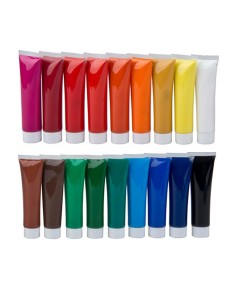 Pinturas acrílicas 36 ml colores surtidos, 18 uds 2