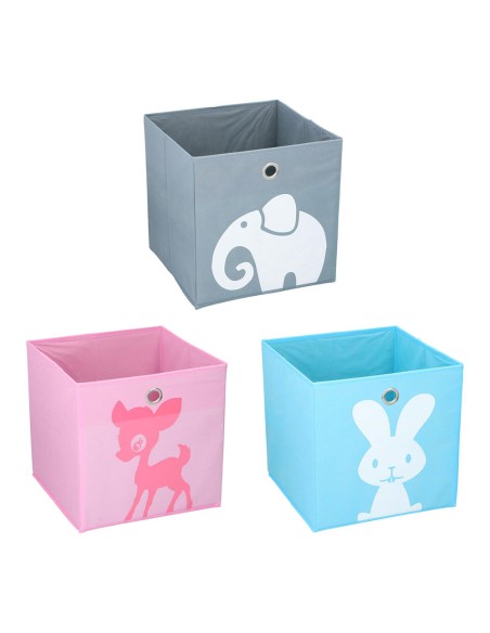 Caja de almacenamiento colores variados 28 x 28 x 28 cm