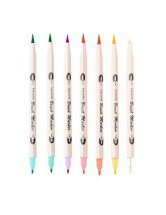 Rotuladores de doble punta ø1,2 x 18,5 cm colores surtidos, 7 uds 2