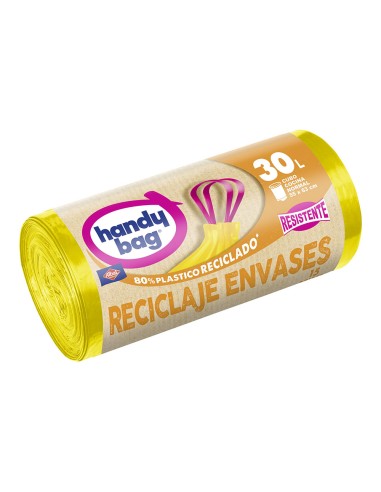 Bolsa de basura amarilla especial envases 30 l (55 x 60 cm) 15 uds