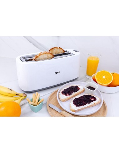 Tostadora doble ranura larga white design 1400 w