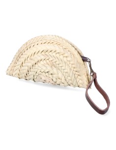 Monedero de palma amelia con asa de mano 2