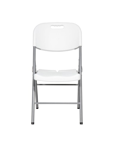 Silla plegable blanca 86,5 x 47 x 54 cm