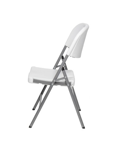 Silla plegable blanca 86,5 x 47 x 54 cm