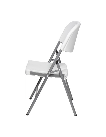 Silla plegable blanca 86,5 x 47 x 54 cm