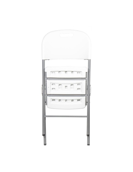 Silla plegable blanca 86,5 x 47 x 54 cm