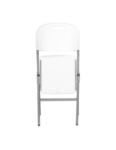 Silla plegable blanca 86,5 x 47 x 54 cm