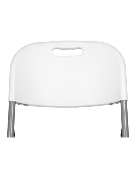 Silla plegable blanca 86,5 x 47 x 54 cm