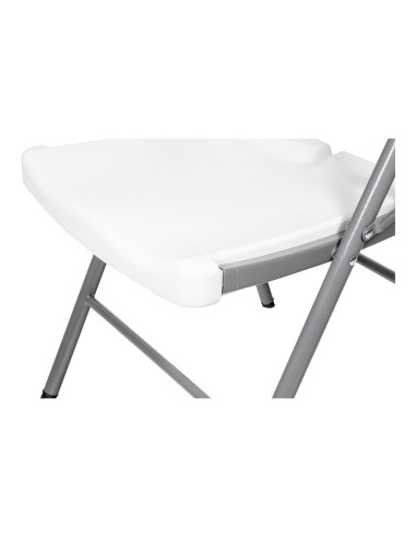 Silla plegable blanca 86,5 x 47 x 54 cm