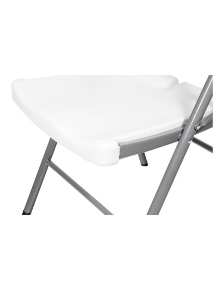 Silla plegable blanca 86,5 x 47 x 54 cm