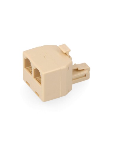 Adaptador telefono salida doble envasado