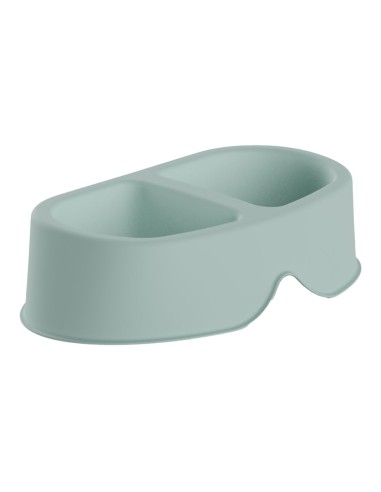 Comedero doble de capacidad 0,5 y 0,5 l color menta
