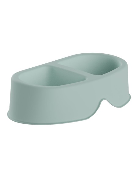 Comedero doble de capacidad 0,5 y 0,5 l color menta