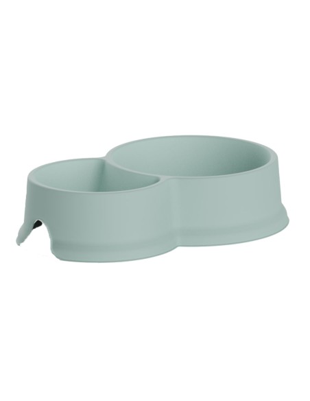 Comedero doble de capacidad 0,3 y 0,65 l color menta