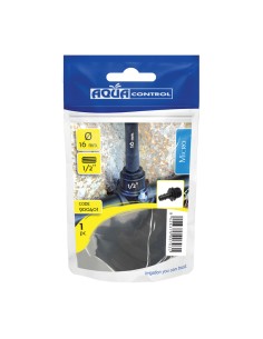Adaptador macho tubo 16mm a rosca 1/2" en bolsa zip 1 unidad 900401 aqua control 2