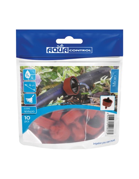 Gotero autoclean 4 l/h. autocompensado y autolimpiable en bolsa granel 10 unidades 906410 aqua control